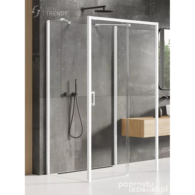 Kabina przyścienna 160x90 Prime White New Trendy (K-1058)