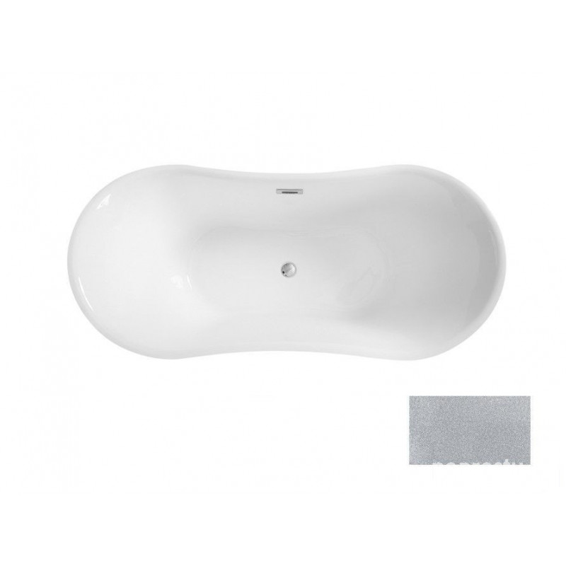 Wanna wolnostojąca Amber Glam srebrna 170  Besco (WA-170-ASG)