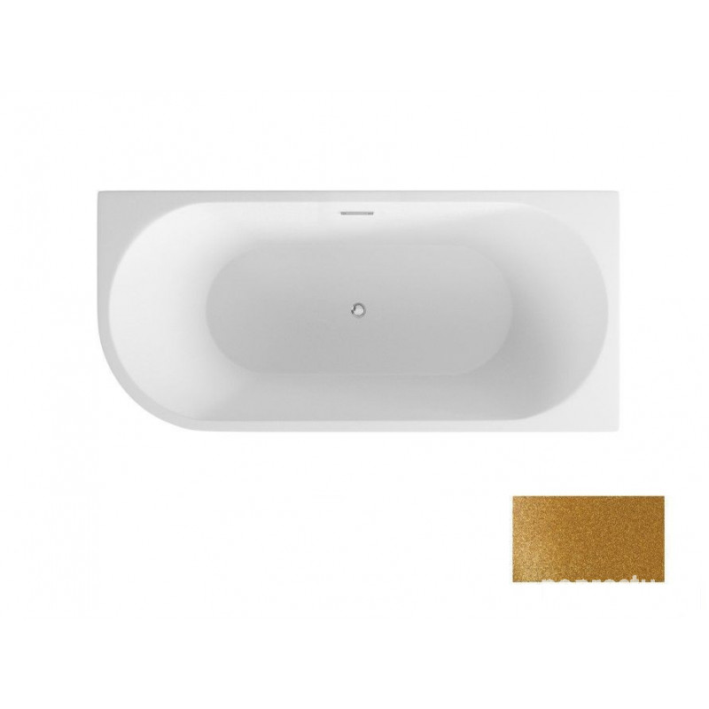 Wanna wolnostojąca przyścienna 150x75 P Zoya Glam złota Besco (WA-150-ZPZC)