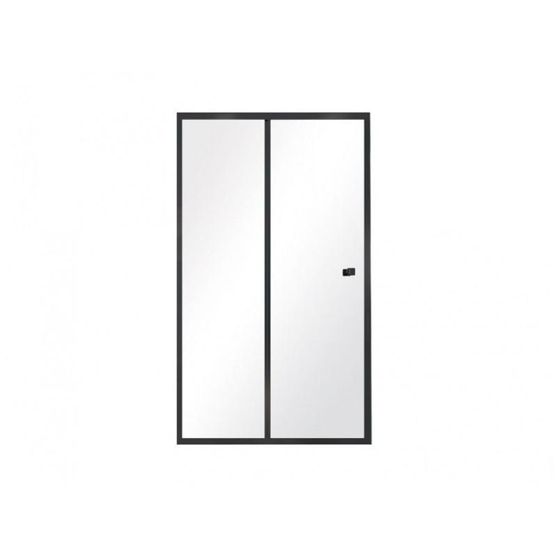 Drzwi prysznicowe 110 Duo Slide Black Besco (DDSB-110)