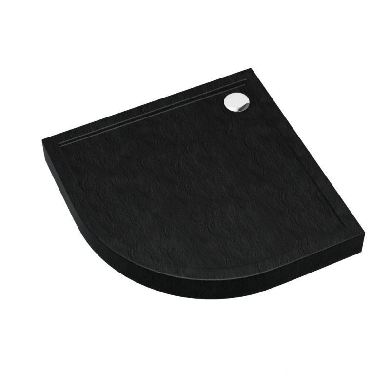 Brodzik półokrągły 90x90 Cameron Black Stone Schedpol (3ST.C1O-9090/C/ST)