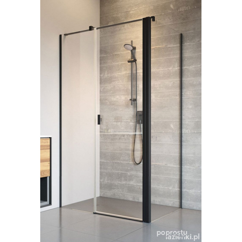 Kabina prysznicowa 100x80 Nes 8 Black KDS II Radaway (10087100-54-01L + 10080080-54-01)