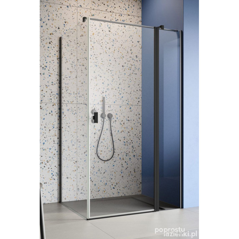 Kabina prysznicowa 110x80 Prawa Nes 8 Black KDJ II Radaway (10086110-54-01R + 10089080-01-01)