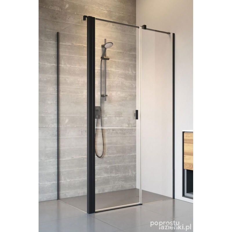 Kabina prysznicowa 120x80 Nes 8 Black KDS II Radaway (10087120-54-01R + 10080080-54-01)