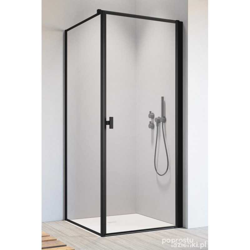 Kabina prysznicowa 90x80 Prawa Nes 8 Black KDJ I Frame Radaway (10072090-54-54R + 10089080-54-56)