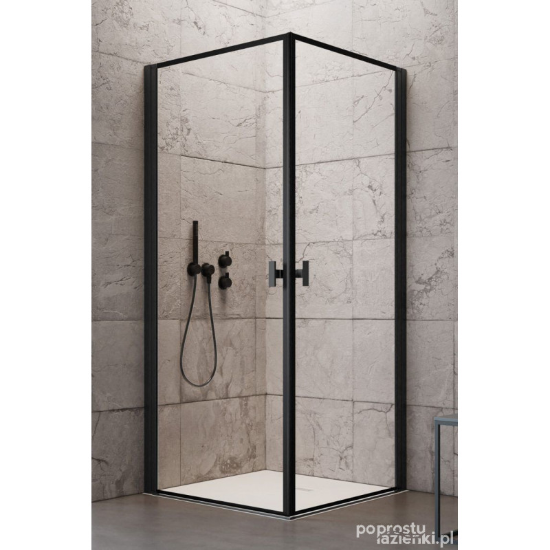 Kabina prysznicowa 90x90 Nes 8 Black KDD I Frame Radaway (10071090-54-56L + 10071090-54-54R)