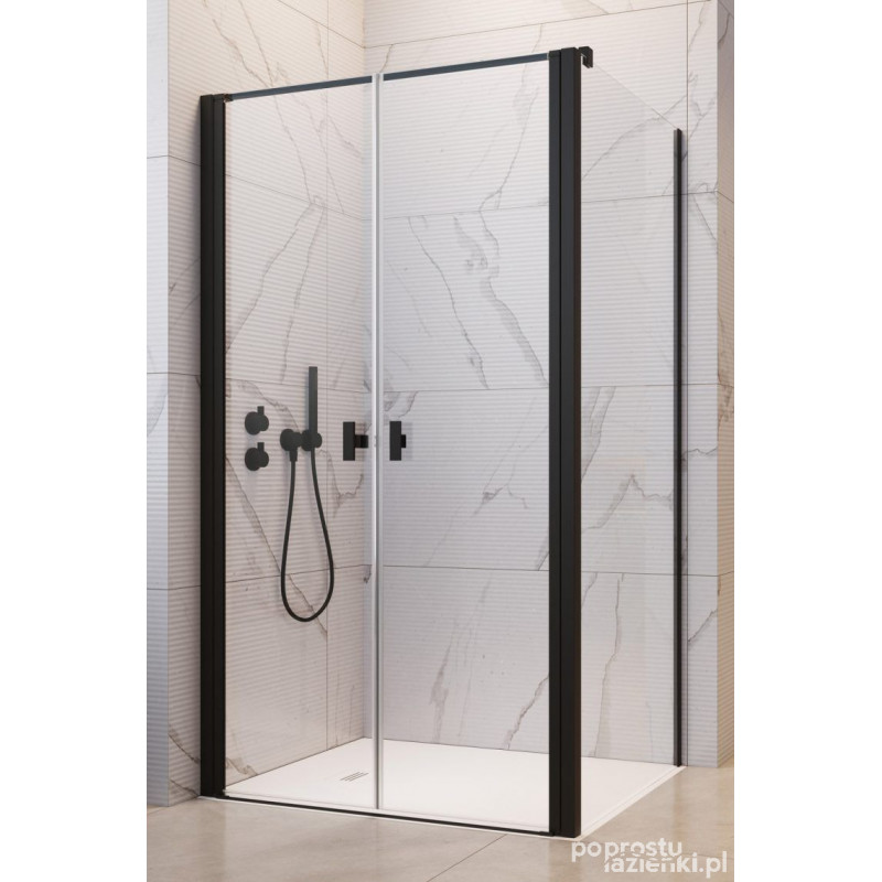 Kabina prysznicowa 90x90 Nes DWD+S Black Radaway (10034090-54-01 + 10040090-54-01)