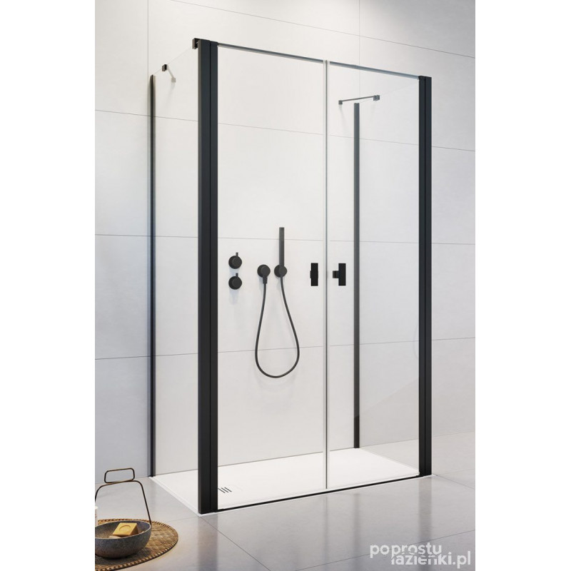 Kabina prysznicowa przyścienna 100x75 Nes DWD+2S Black Radaway (10035100-54-01 + 10040075-54-01 + 10040075-54-01)