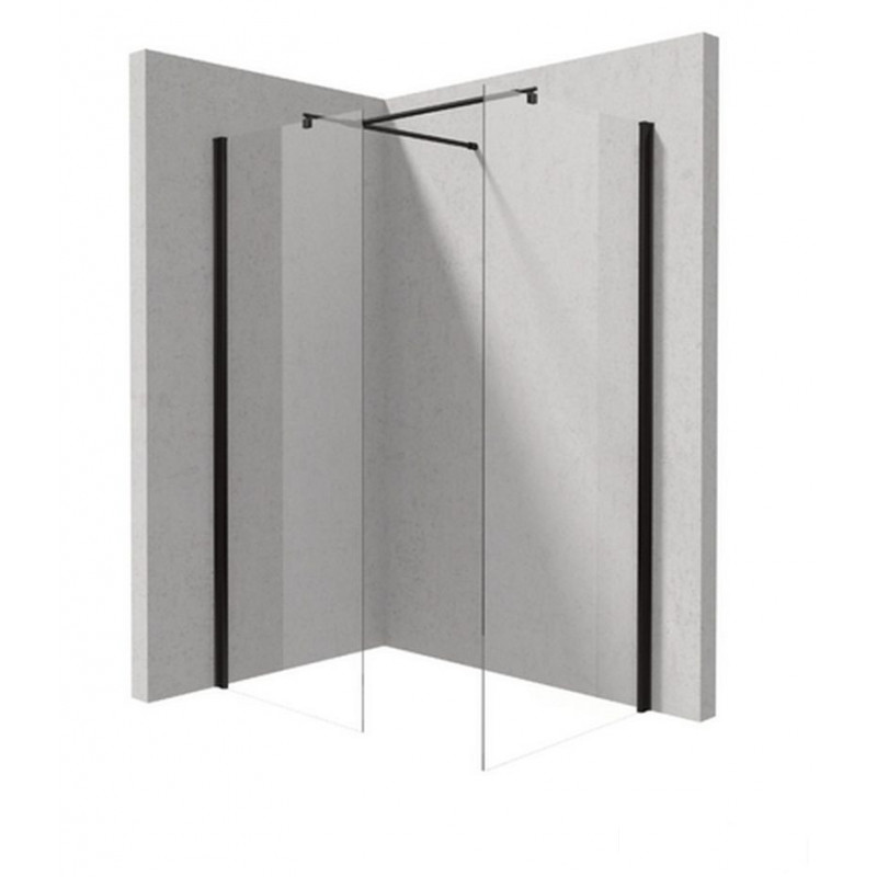 Kabina Walk-In 100x120 Kerria Plus Black Deante (KTS N31P + KTS N31P)