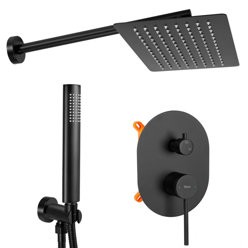 Zestaw natryskowy podtynkowy Oval Black Rea (REA-P8467)