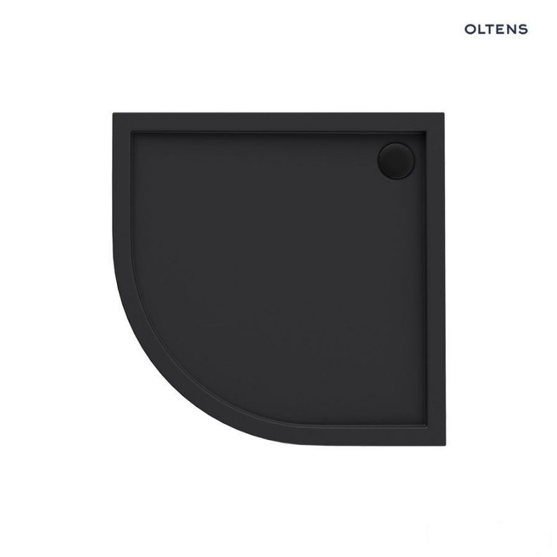Brodzik 80x80 cm półokrągły akrylowy czarny mat Superior Oltens (16001300)