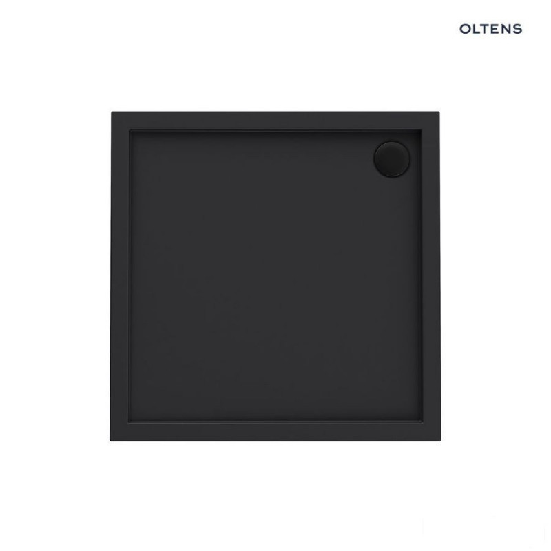 Brodzik 90x90 cm kwadratowy akrylowy czarny mat Superior Oltens (17001300)