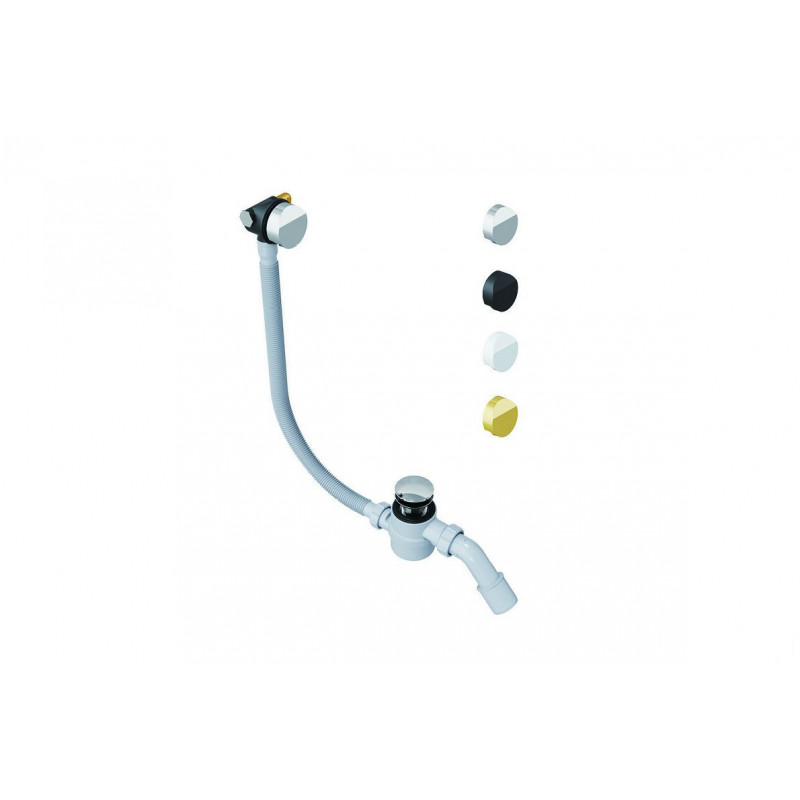 Syfon wannowy z przelewm i napełnieniem czarny mat Hover Excellent (ARIN.3410BL)