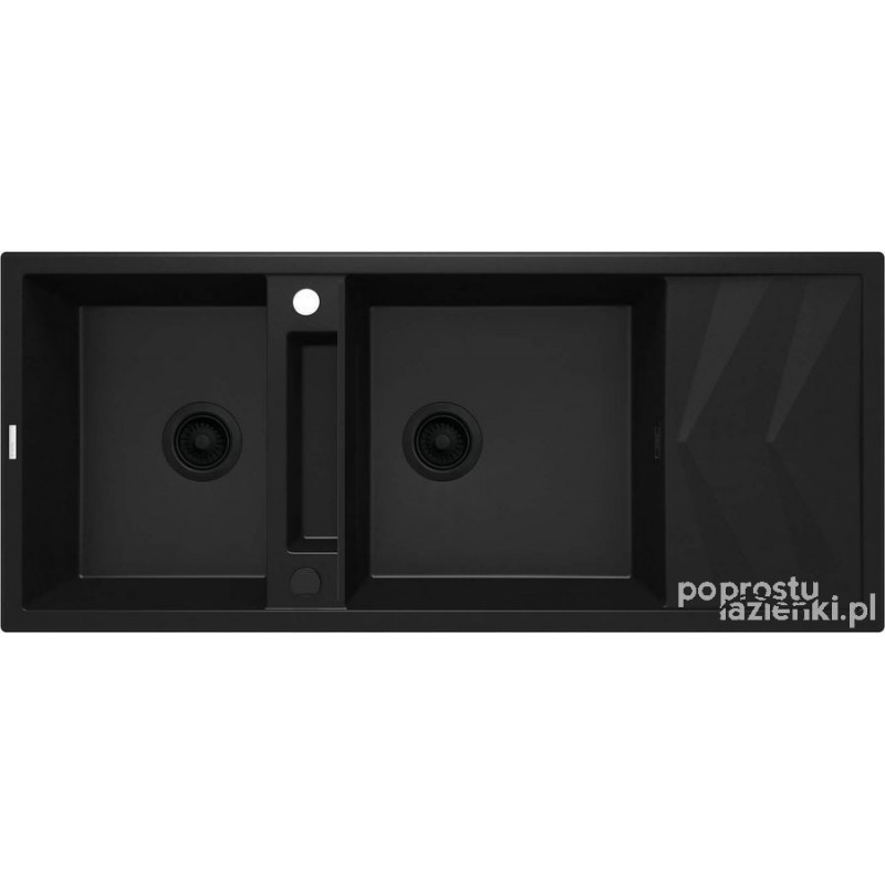 Zlewozmywak granitowy magnetyczny 2-komorowy z ociekaczem Deante (ZRM N213)