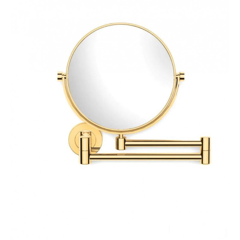 Lusterko kosmetyczne powiększające, uchylne złoty połysk Stella (22.01130-G)