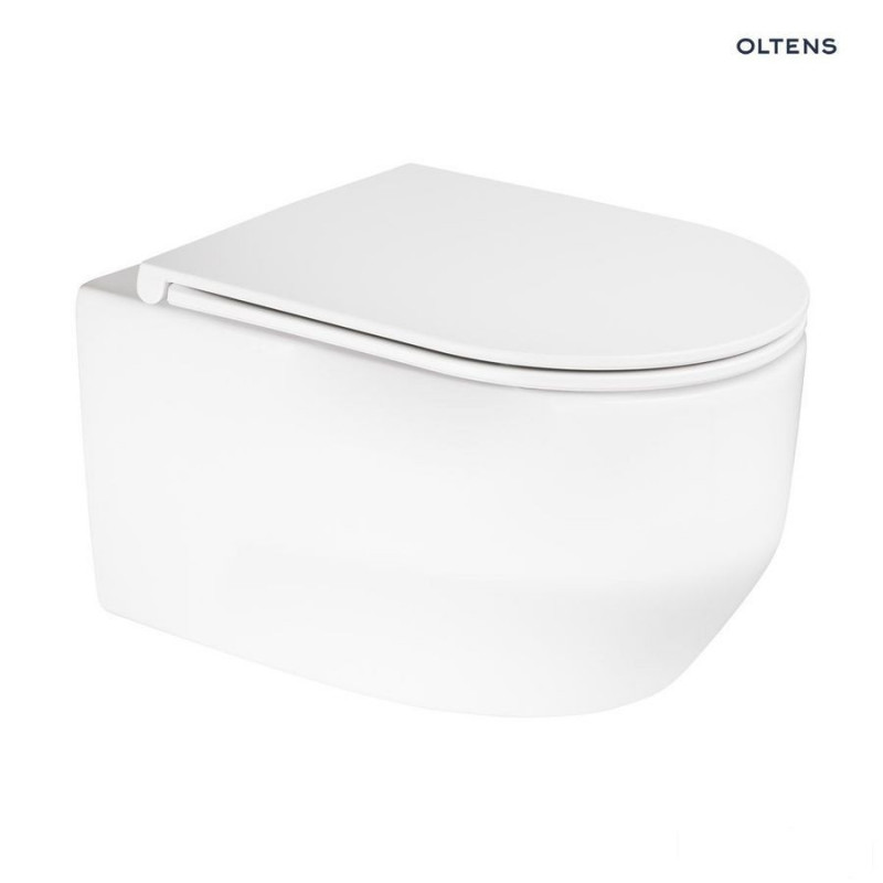Zestaw miska WC wisząca PureRim z deską wolnoopadająca biały Holsted Oltens (42017000)