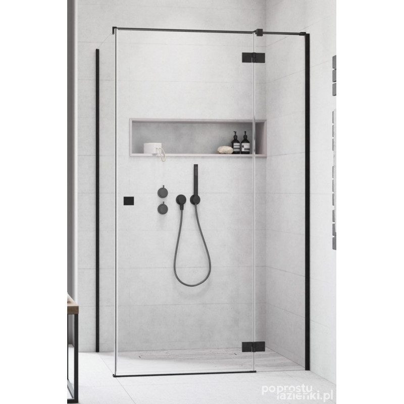 Kabina prysznicowa 90x70 Essenza KDJ Black Radaway (1385044-54-01R + 1384048-01-01)