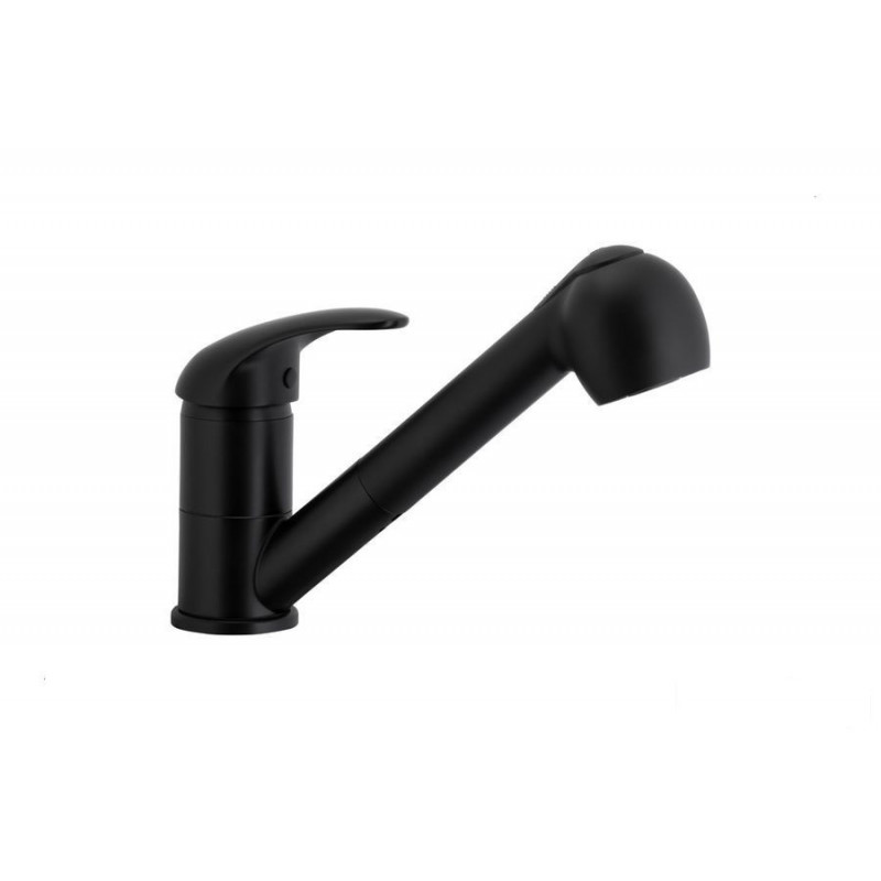 Bateria kuchenna z wyciąganą wylewką Indira Black KFA Armatura (6613-110-81)