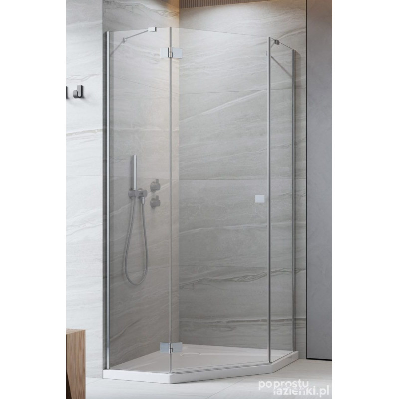 Kabina pentagonalna 80x80 Essenza PTJ Radaway (1385010-01-01L + 1385049-01-01)