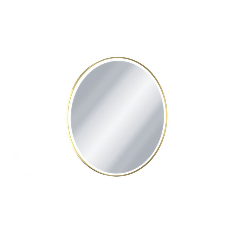 Lustro okrągłe LED w ramie aluminiowej złoty połysk Corido Excellent (DOEX.CO080.GL)