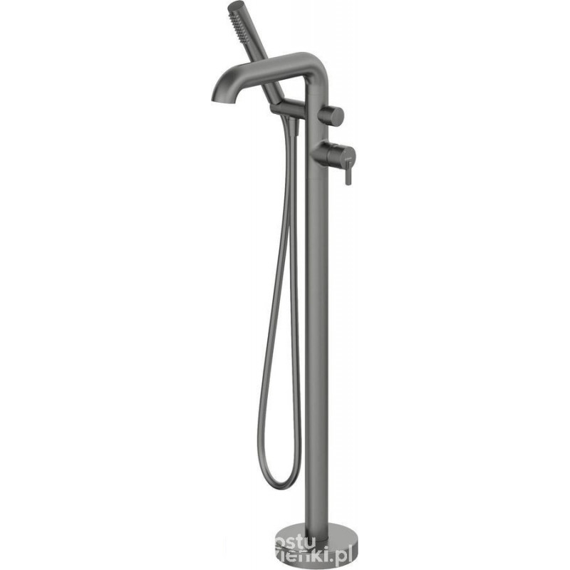Bateria wannowa wolnostojąca z zestawem prysznicowym titanium Silia Deante (BQS D17M)