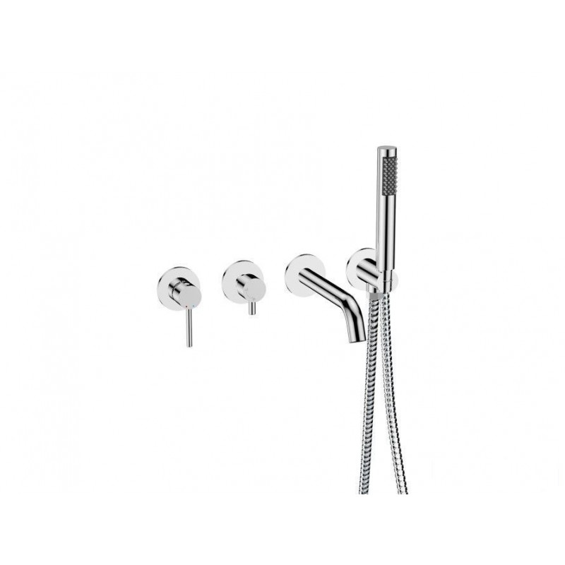 Bateria wannowa 4-otworowa Veo chrom Besco (BW-V4P-CH)