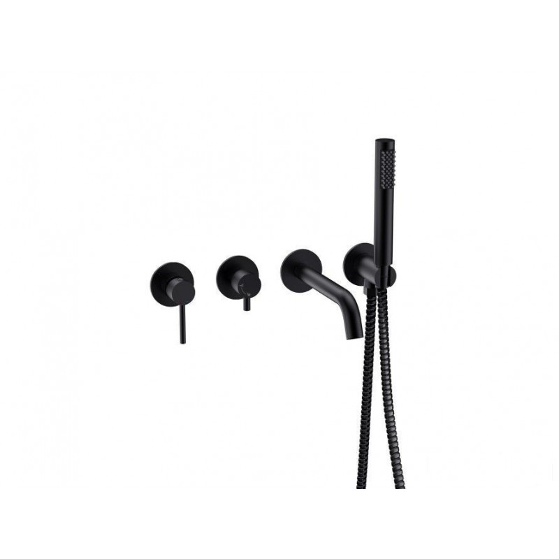 Bateria wannowa 4-otworowa Veo czarny mat Besco (BW-V4P-CZ)