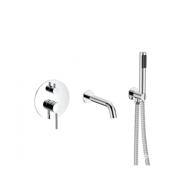 Bateria wannowa podtynkowa Veo chrom Besco (BW-VSP-CH)