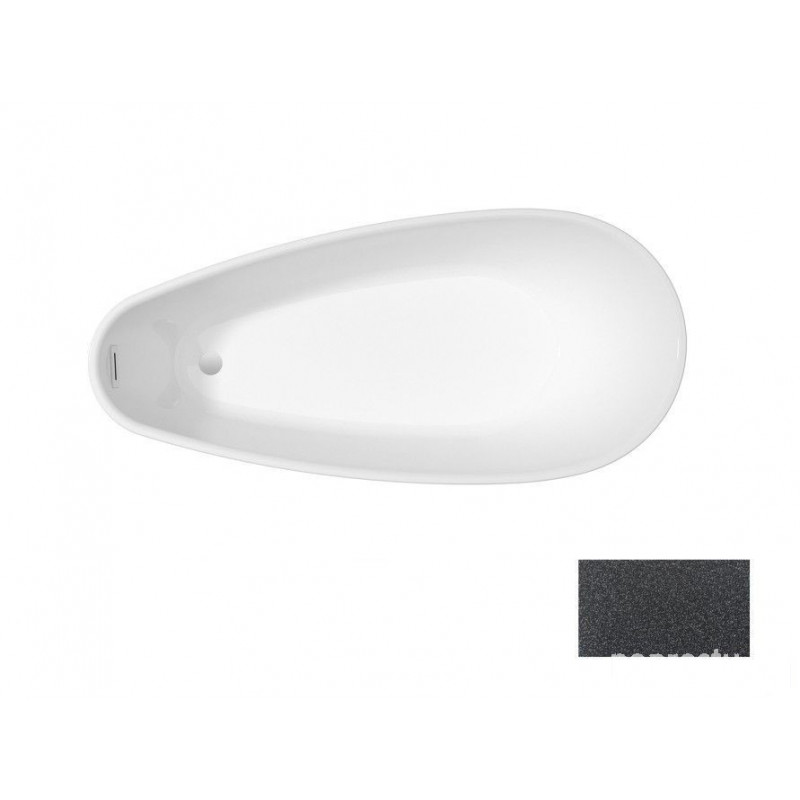 Wanna wolnostojąca Goya A-Line Glam grafitowa 170x80 Besco (WA-170-GGR)