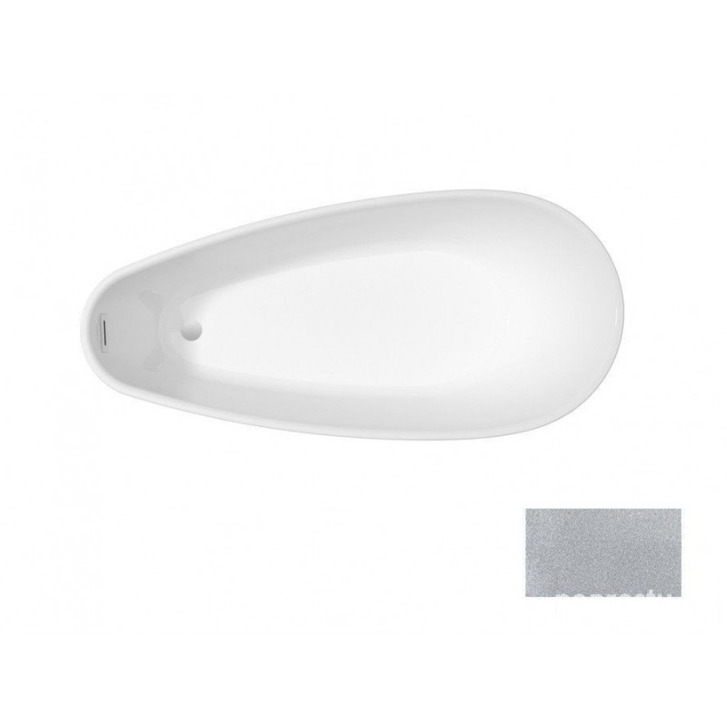 Wanna wolnostojąca Goya A-Line Glam srebrna 170x80 Besco (WA-170-GSR)