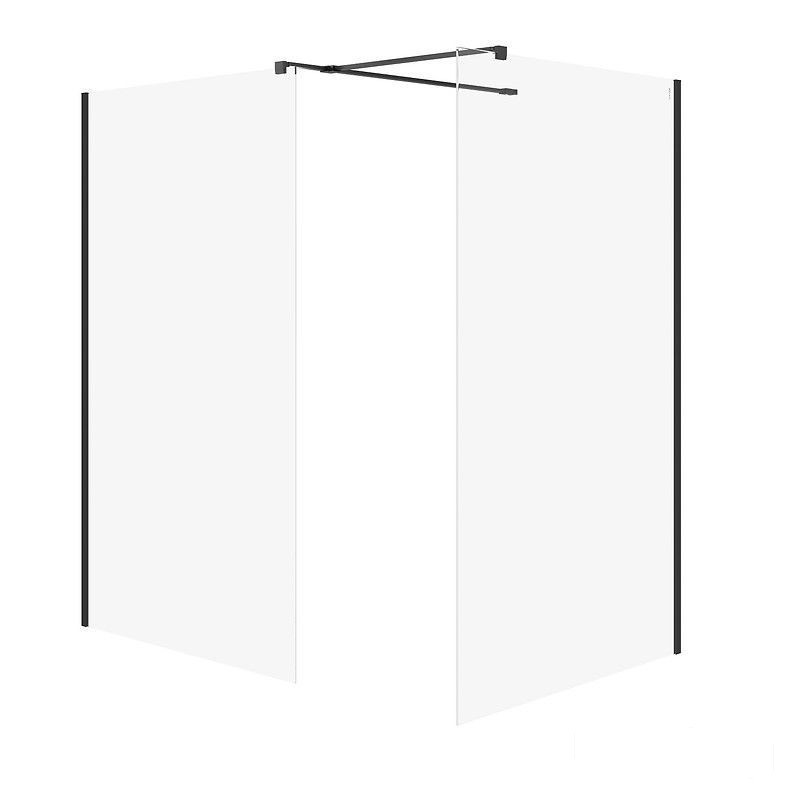 Kabina prysznicowa 120x90x200 Mille Walk-in czarna Cersanit (S601-184)