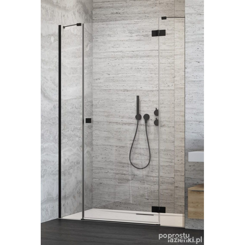 Drzwi wnękowe 140 Essenza DWJS Black Radaway (1385033-54-01R + 1384090-01-01)