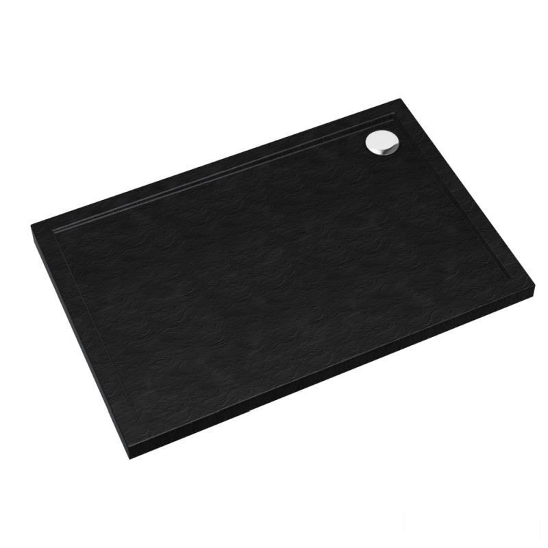 Brodzik prostokątny 80x100 Sharper Black Stone Schedpol (3S.S1P-80100/C/ST)