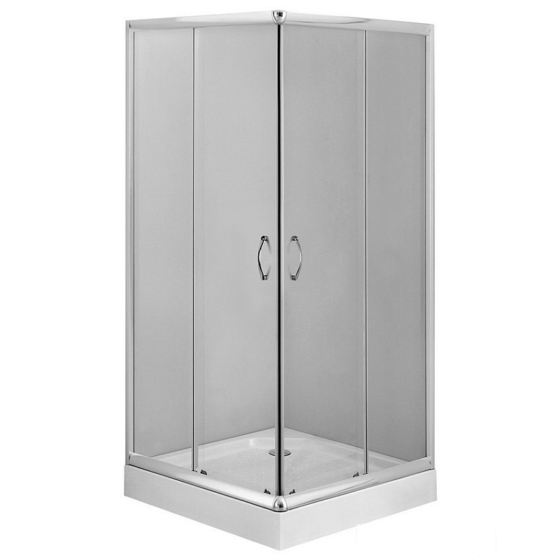 Kabina kwadratowa 80x80 Funkia z brodzikiem Corner Deante (KYC 042K + KTC 042B)
