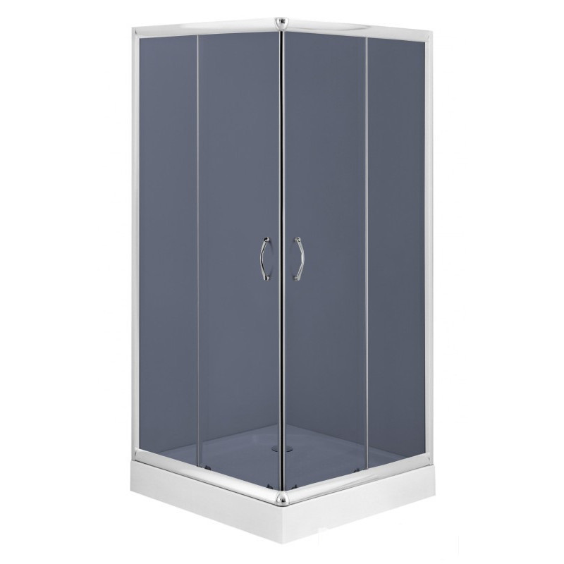 Kabina kwadratowa 80x80 Funkia z brodzikiem Corner Deante (KYC 442K + KTC 042B)