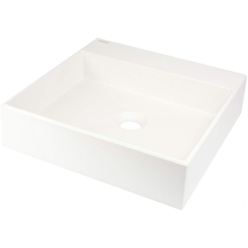 Umywalka granitowa nablatowa 40x40 alabaster Correo Deante (CQR AU4S)