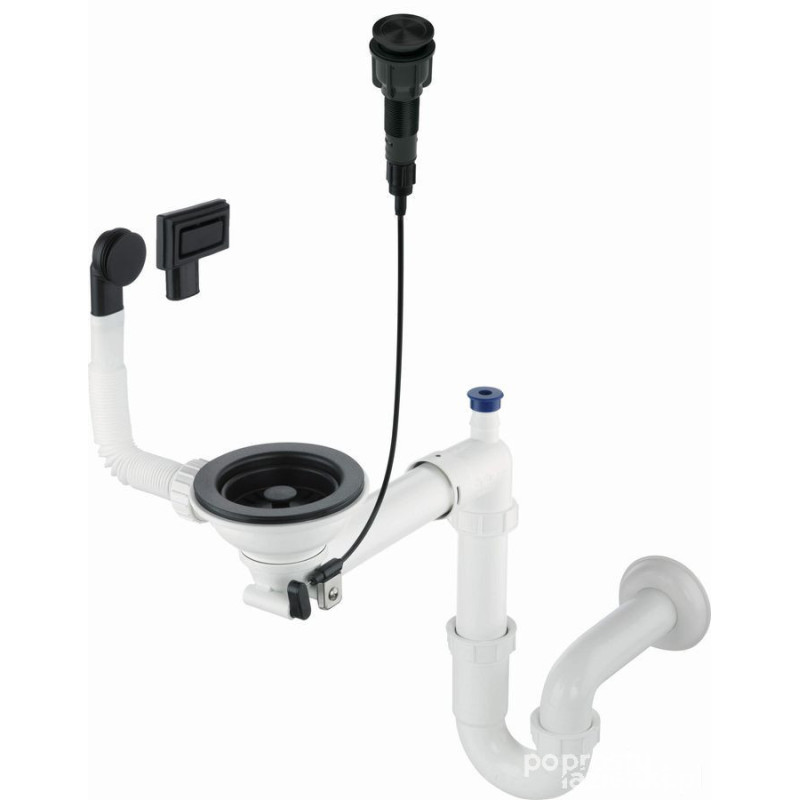 Syfon do zlewozmywaka granitowego 1-komorowego - Space-Saver Deante (ZXY N982)