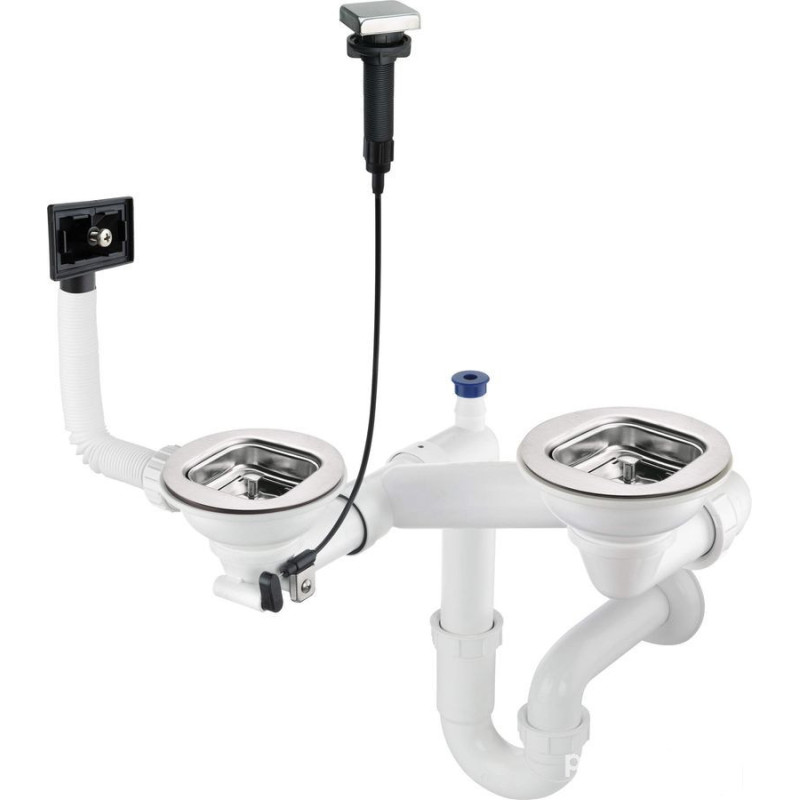 Syfon do zlewozmywaka stalowego 1.5- i 2-komorowego Deante (ZXY 9920)