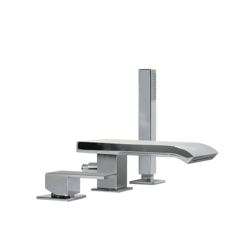 Bateria wannowa trzyotworowa chrom Cuadro-Tres (10616102)