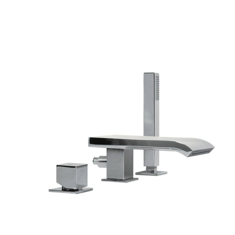 Bateria wannowa trzyotworowa chrom Cuadro-Tres (10716102)