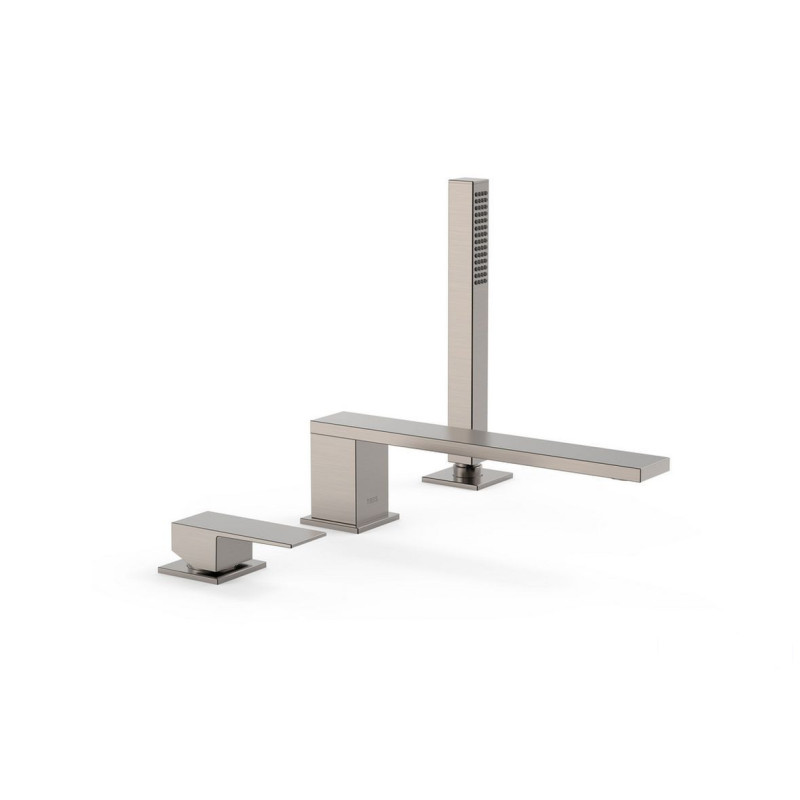 Bateria wannowa trzyotworowa stal Cuadro-Tres (00616103AC)
