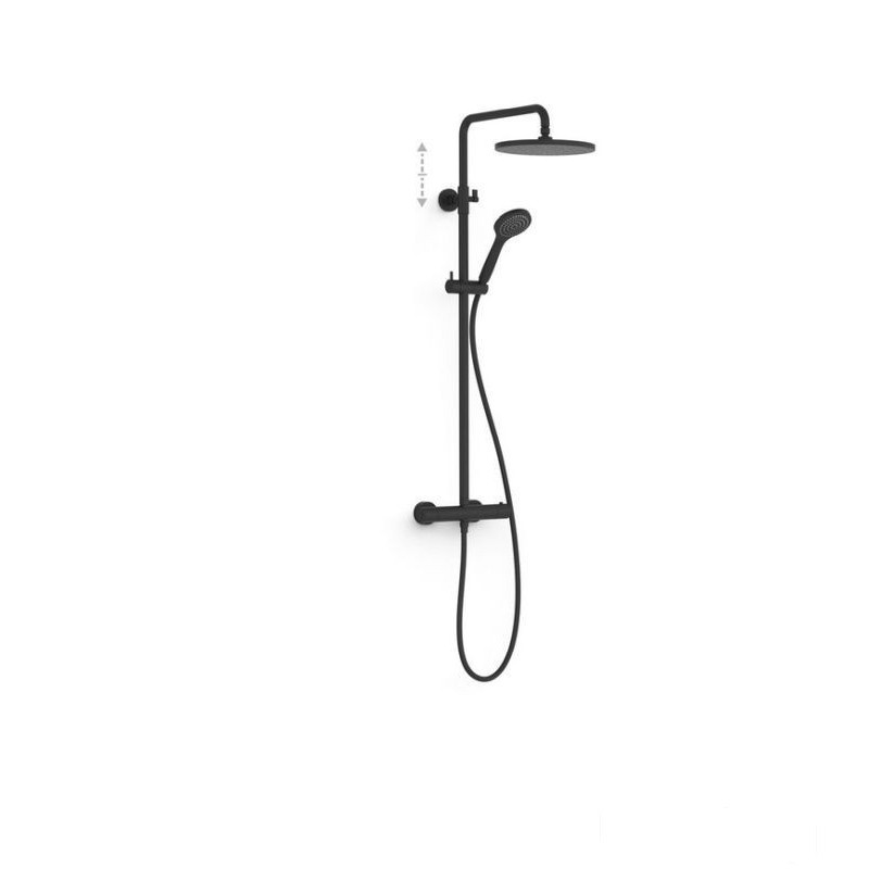 Zestaw prysznicowy czarny mat Base Plus Tres (21639502NM)