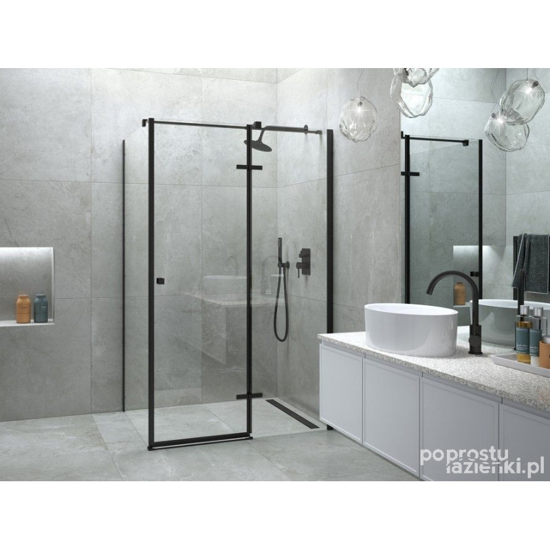Kabina prysznicowa 100x90 Pixa Black New Besco (PPP-109-195B)
