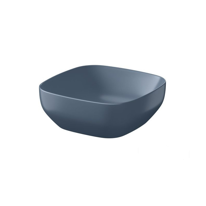 Umywalka nablatowa 38x38 Larga kwadratowa niebieski mat Cersanit (K677-064)