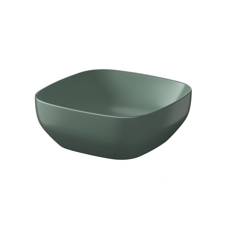 Umywalka nablatowa 38x38 Larga kwadratowa zielony mat Cersanit (K677-061)