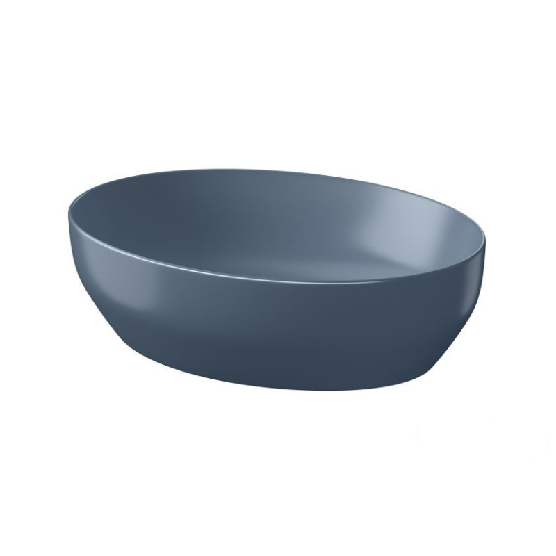 Umywalka nablatowa 50x38 Larga elipsa niebieski mat Cersanit (K677-055)