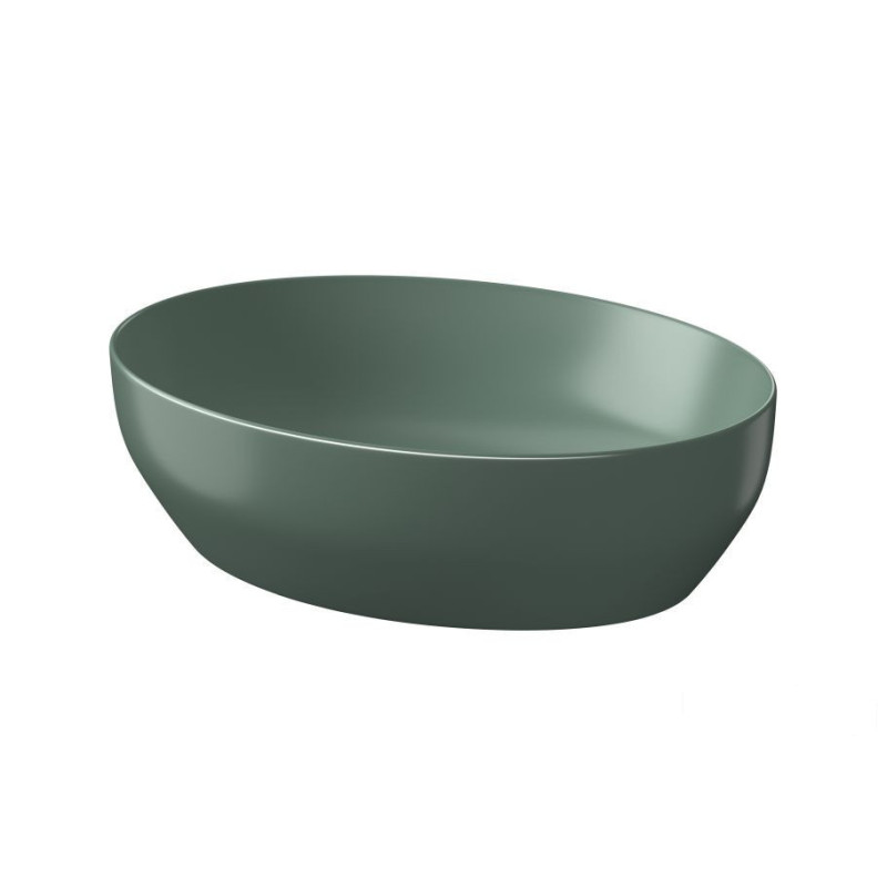 Umywalka nablatowa 50x38 Larga elipsa zielony mat Cersanit (K677-054)