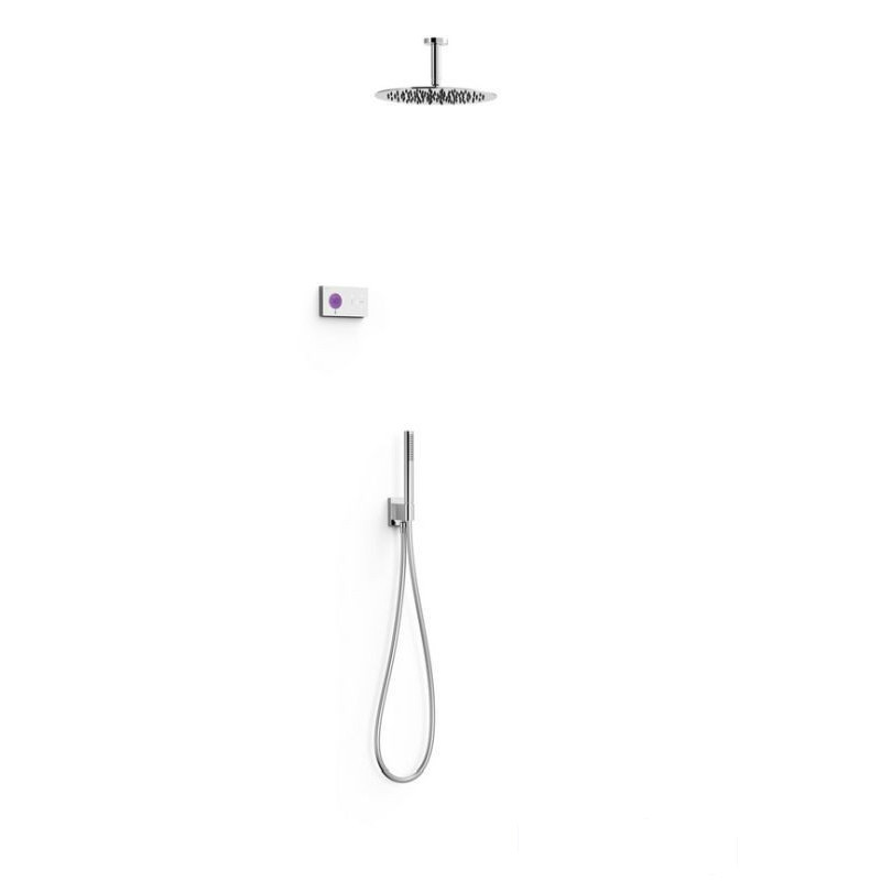 Zestaw elektronicznej baterii termostatycznej podtynkowej 2-drożny chrom Shower Edition Tres (09286567)