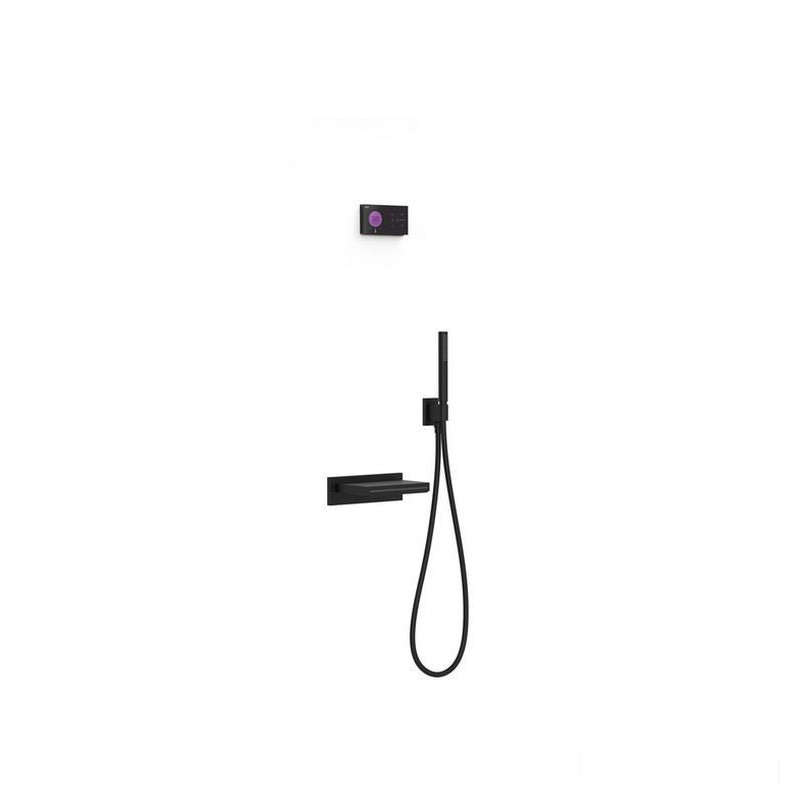 Zestaw elektronicznej baterii termostatycznej podtynkowej 2-drożny czerń matowa Shower Tres (09288556NM)