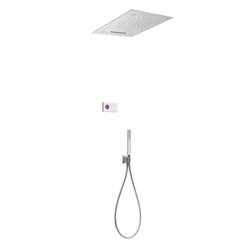 Zestaw elektronicznej baterii termostatycznej podtynkowej 3-drożnej chrom Shower Tres (09286304)
